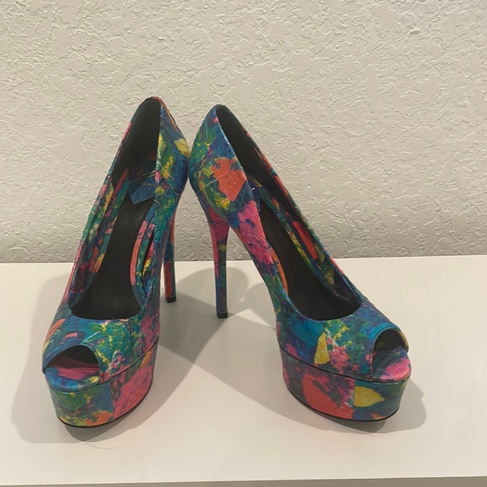 Brian Atwood peep toe pumps